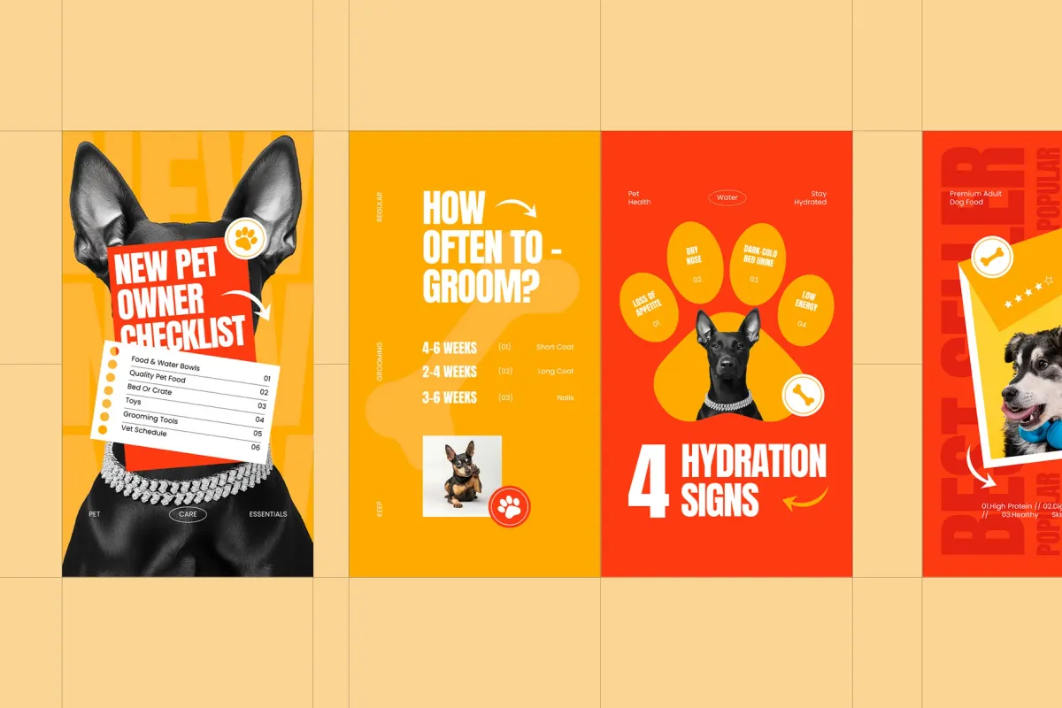 Pet Care Instagram Post & Stories - For Affinity