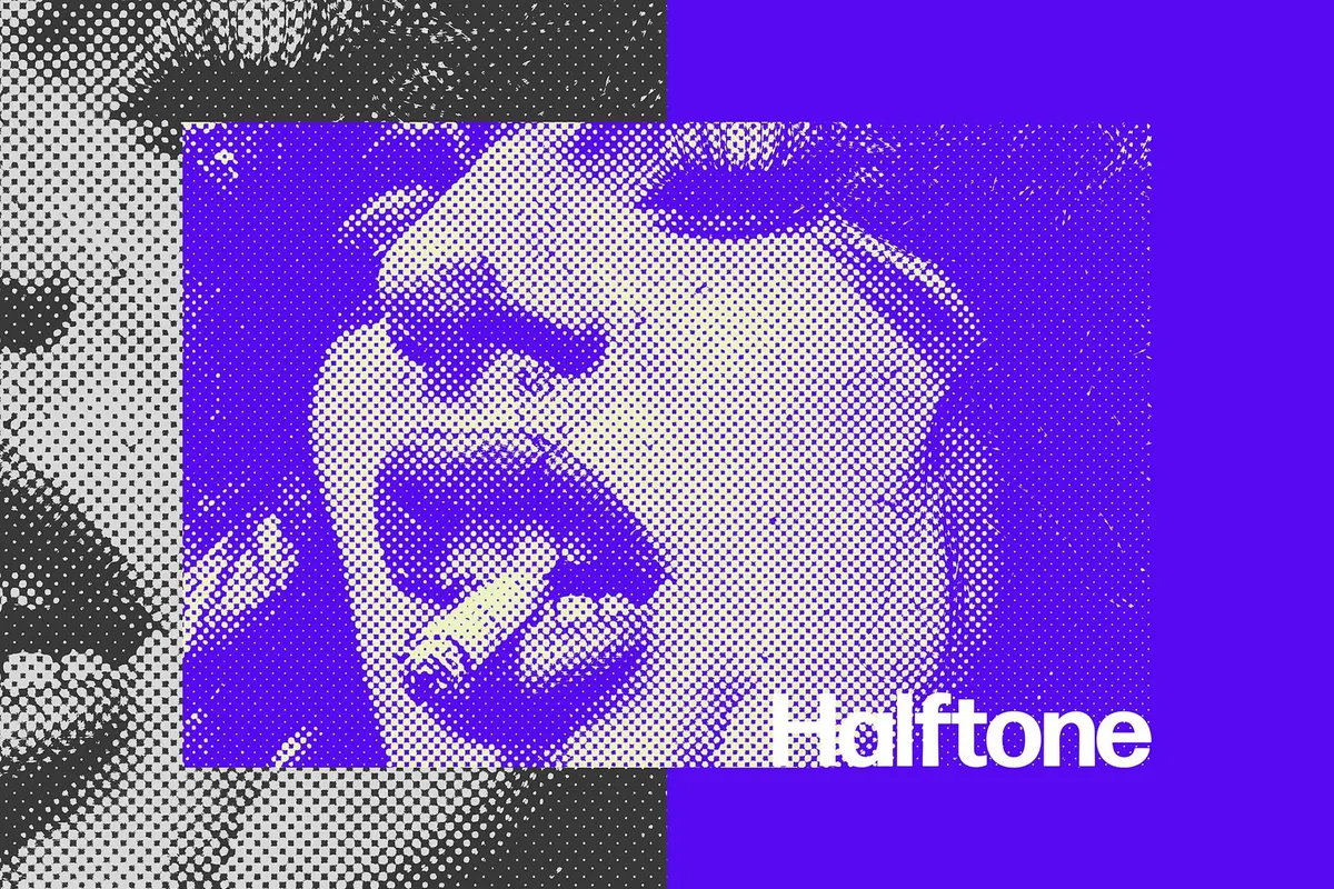 Old Halftone Photo Effect