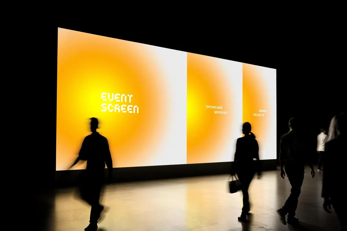 Large 21:9 Event Screen Mockup