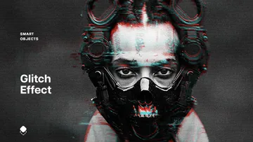 Glitching Monitor Photo Effect
