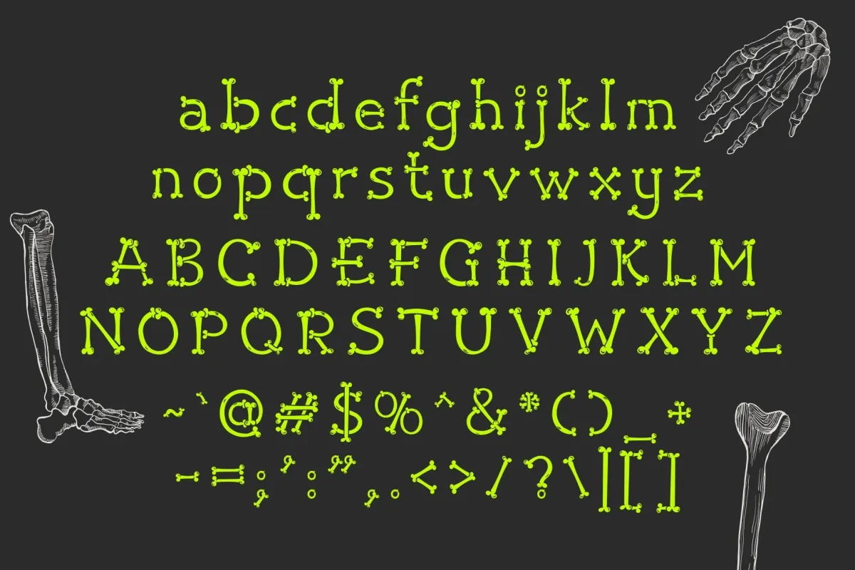 Bone Alchemy - Skeleton Typeface