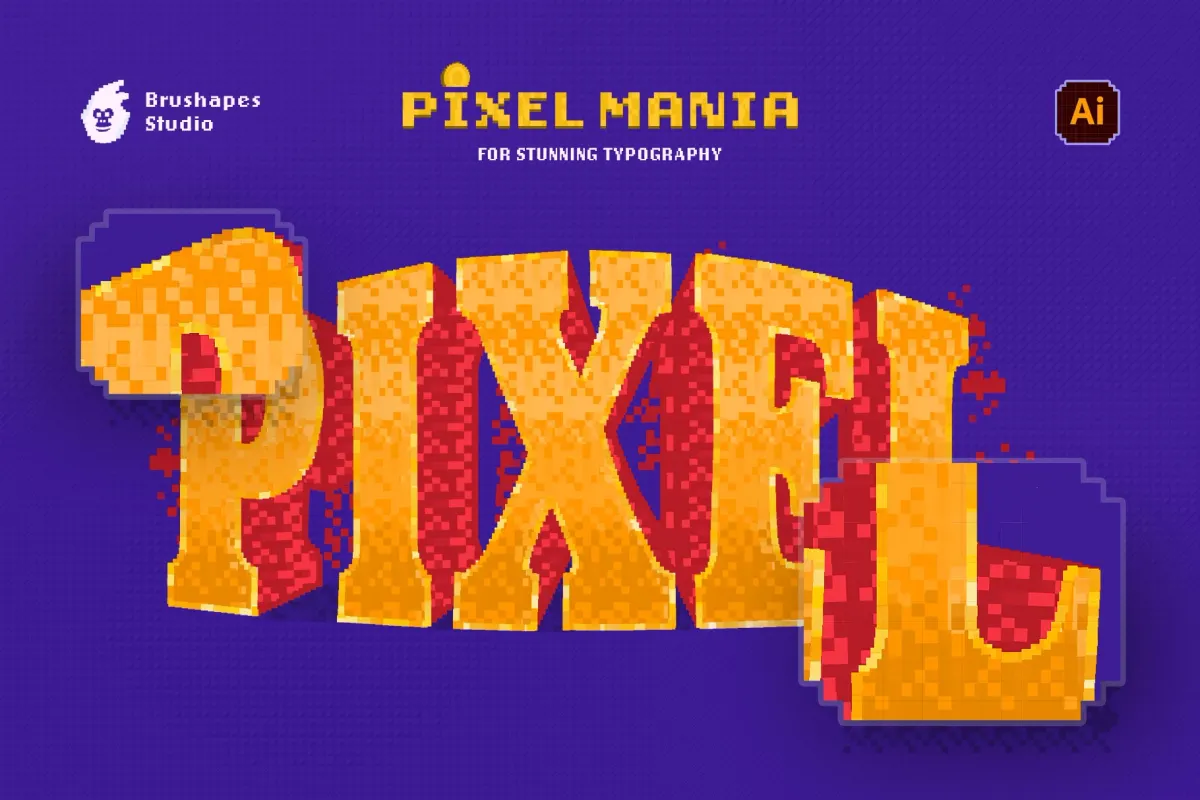 Pixel Mania Illustrator Brushes