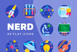 Nerd Free Flat Icons