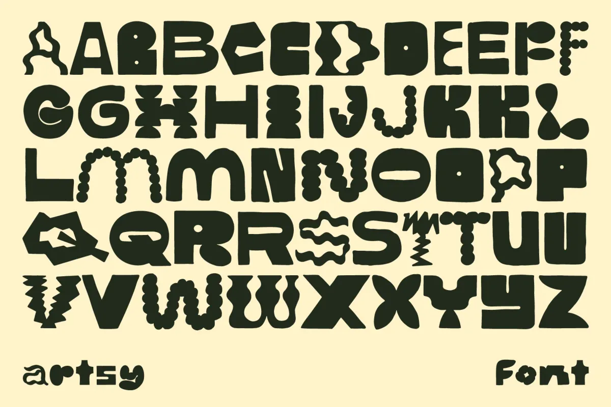 Artsy - Bold Hand-Lettered Display