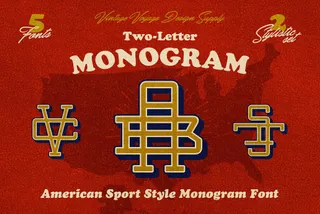 Vintage Monogram Font