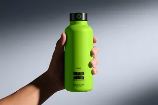 Matte Bottle Mockup in Hand