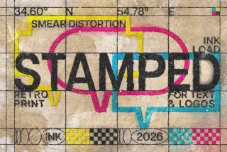 Inked Kraft Stamp Text Effect