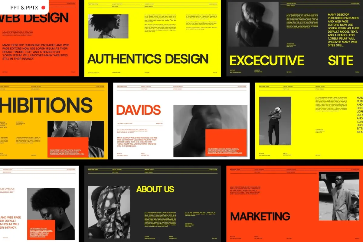 Brand Portfolio PowerPoint Template – Davids
