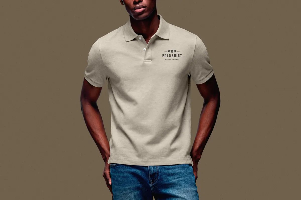 Piqué Polo Shirt Mockup