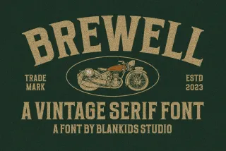 Brewell a Classic Vintage Serif Font