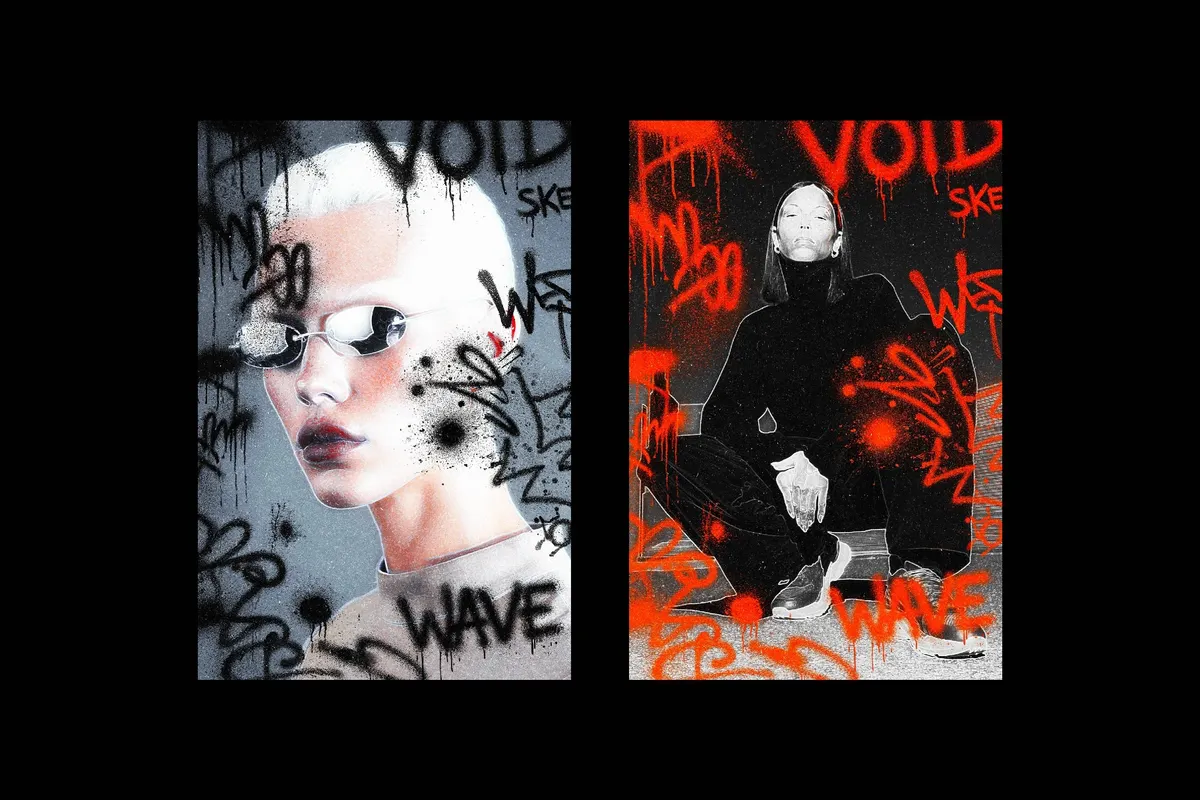 Urban Graffiti Collage Effect