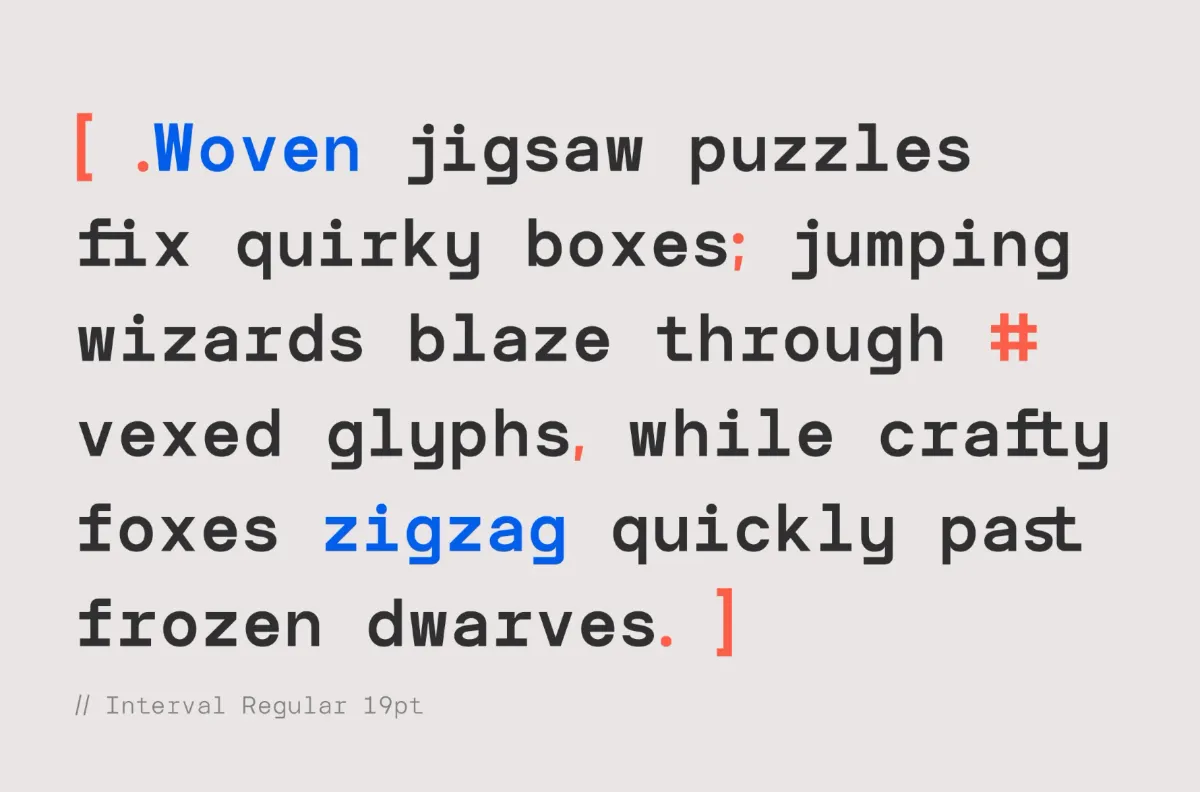 TRT Interval - Mono-Style Sans Font