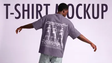 Motion Back Print T-Shirt Mockup