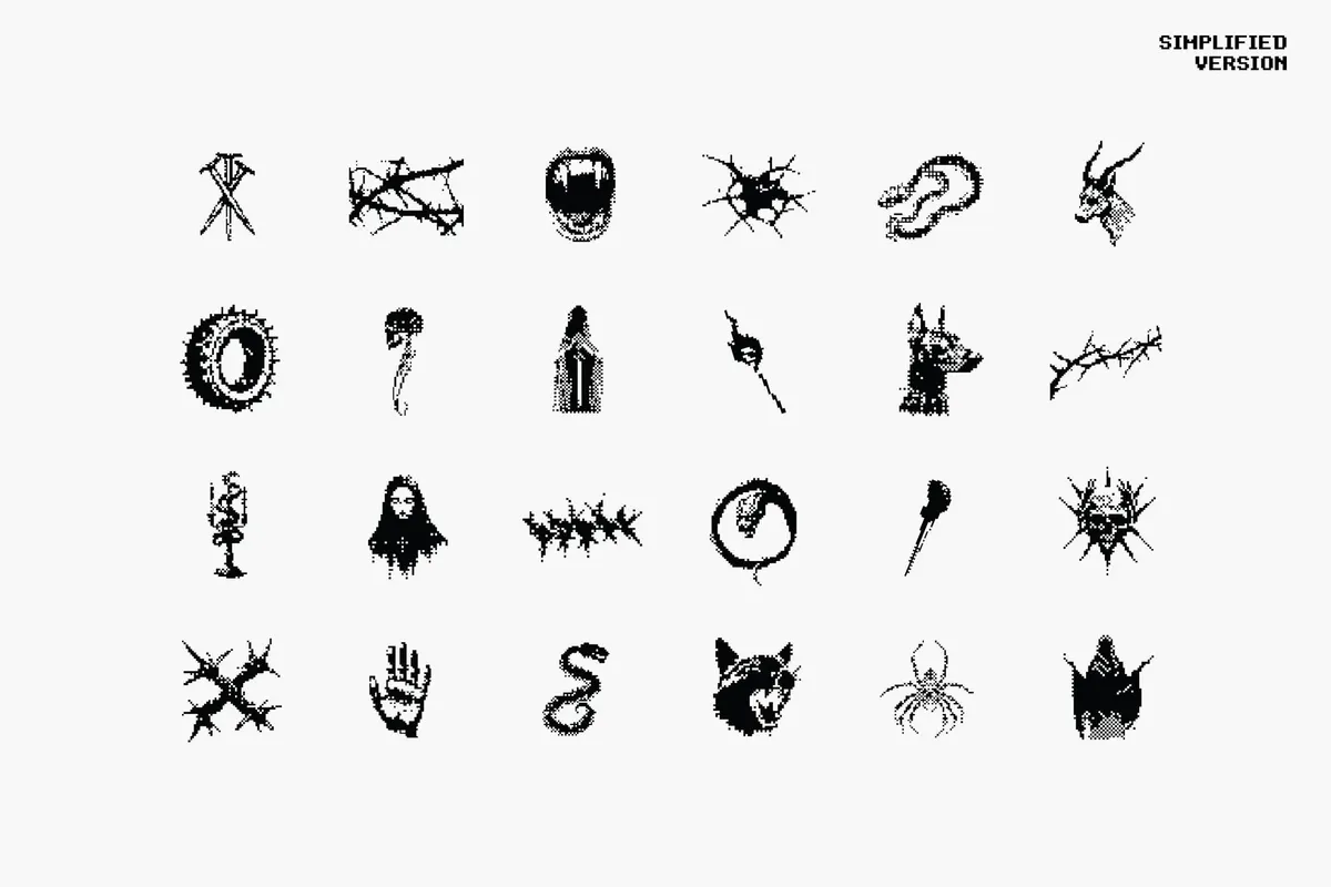 Dark Aesthetic Dithering Graphic Pack Vol.1