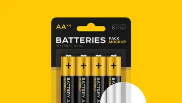 AA Battery Mockup