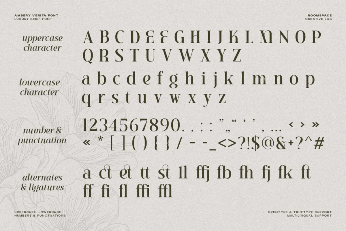Ambery Verita – Elegant Modern Serif Font