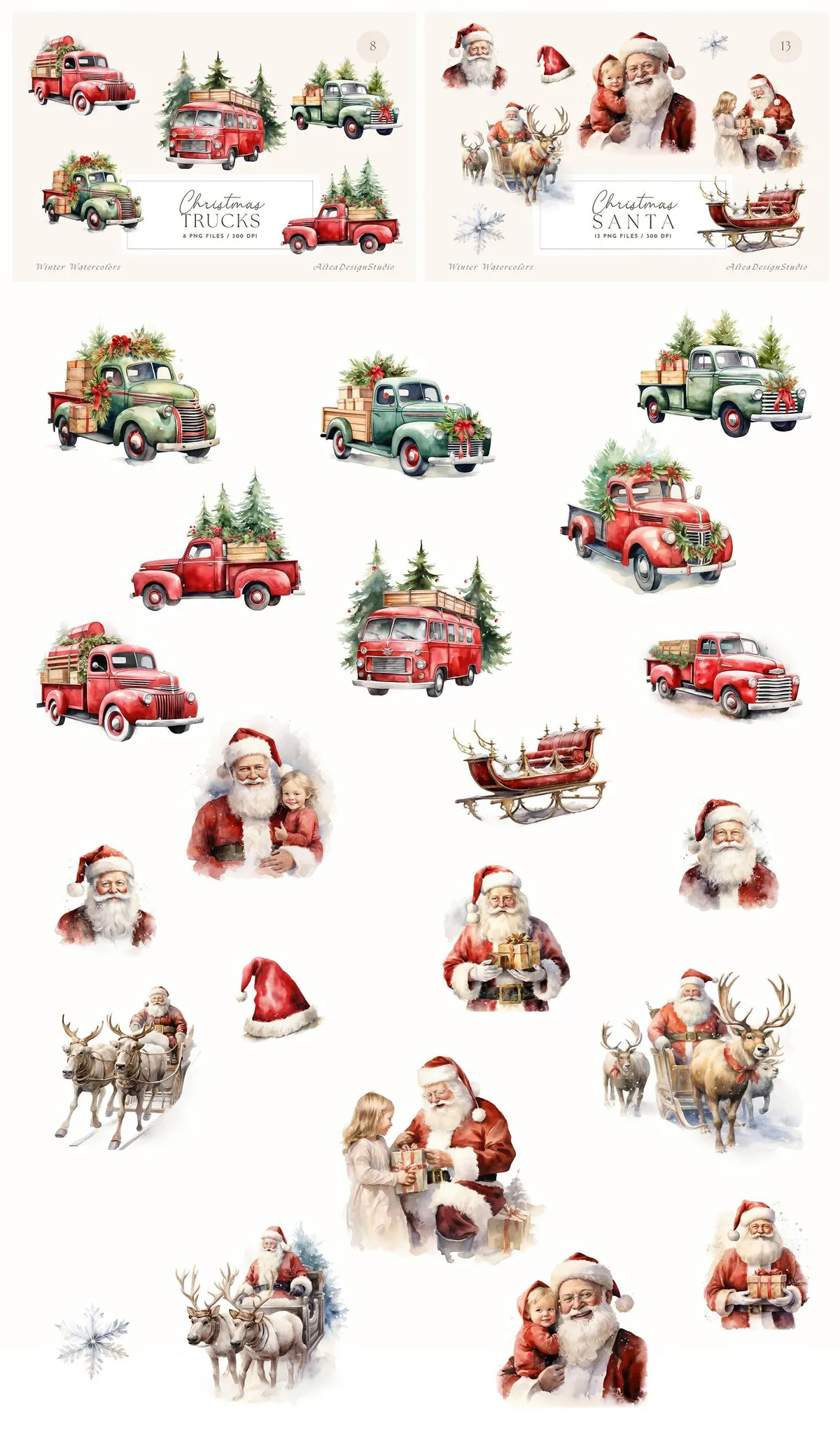 Christmas Watercolor Collection