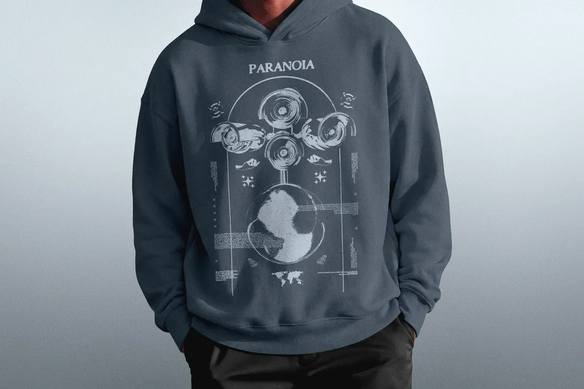 Oversized Men's Hoodie Mockup