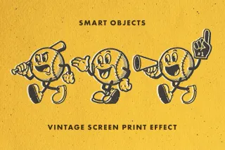 Vintage Screen Print Effect