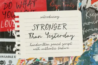 Stronger Than Yesterday - Pencil Script Font