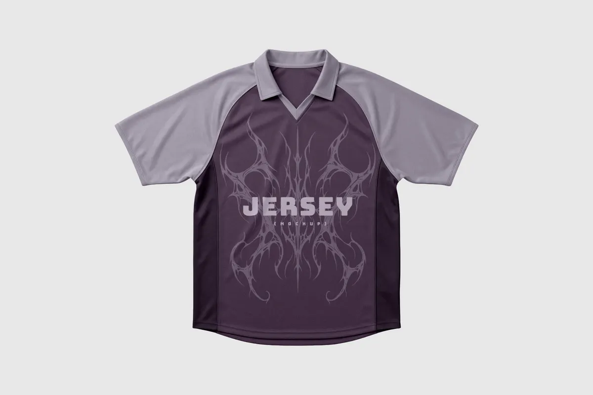 Short-Sleeve Polo Jersey Mockup