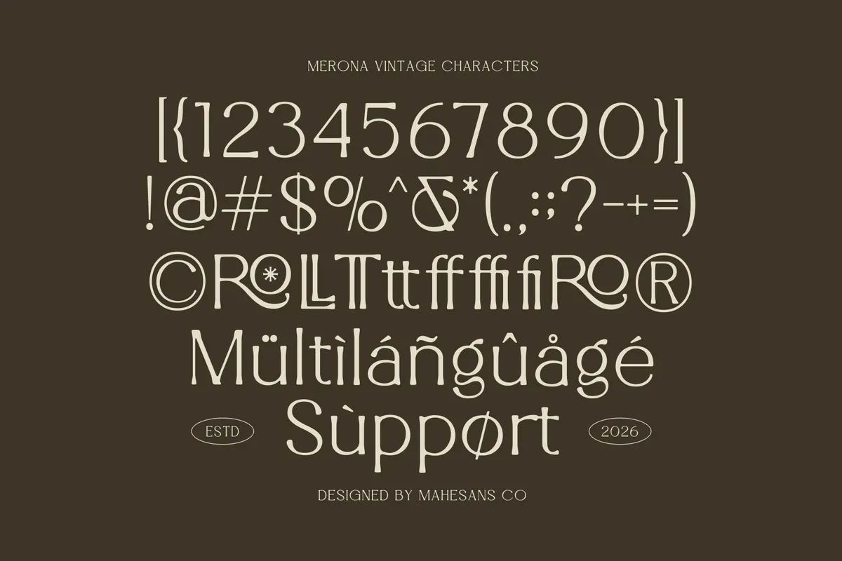 Merona – Vintage Display Typeface