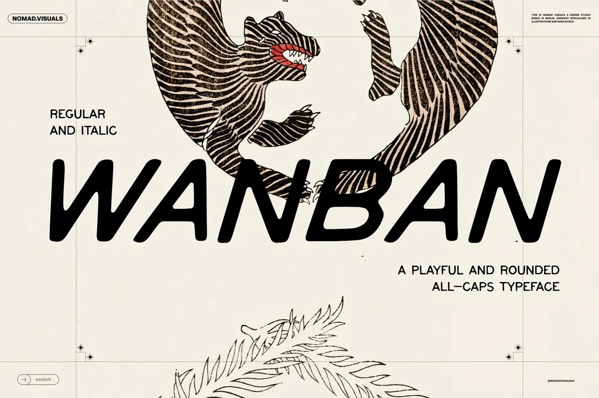 Wanban All-Caps Font