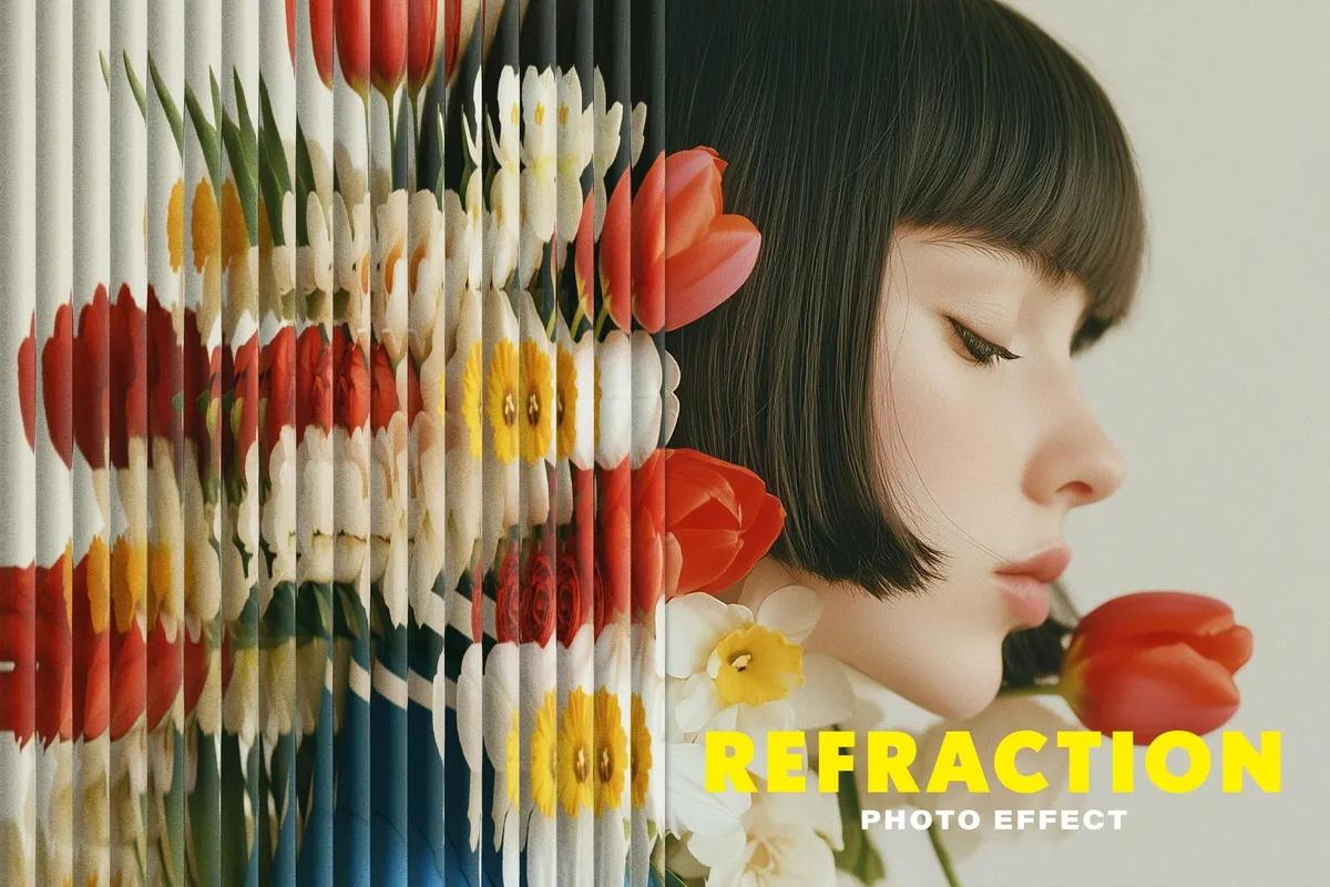 Refracted Glass Photo Effect