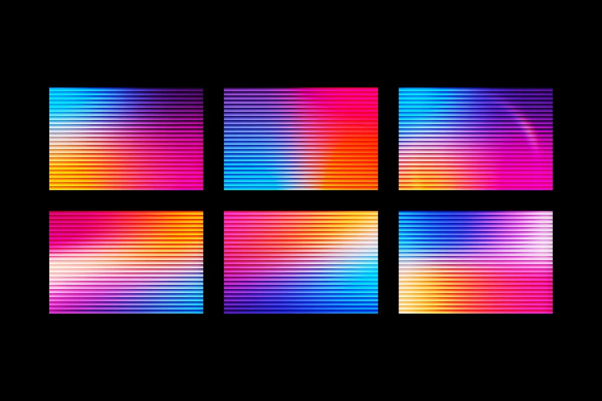 Soft Neon Fractal Gradient Textures