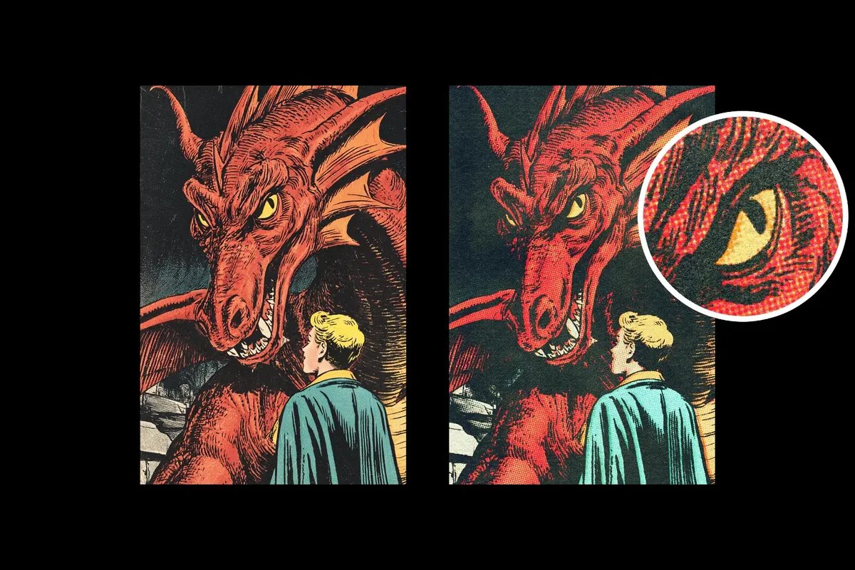 Comic Halftone Print Effect