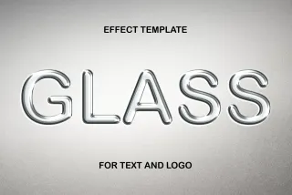 Embossed Glass Text Effect