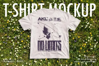 Flower Field T-Shirt Mockup