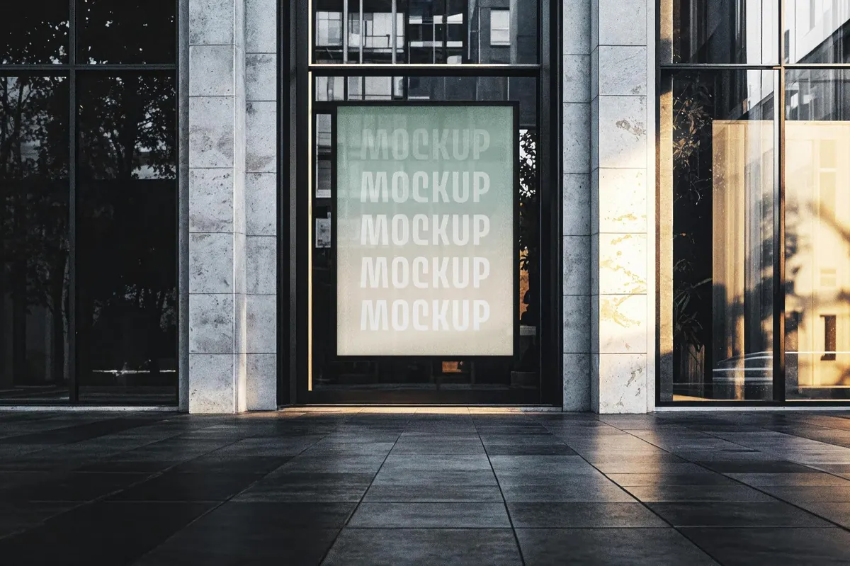 Window Poster Mockup