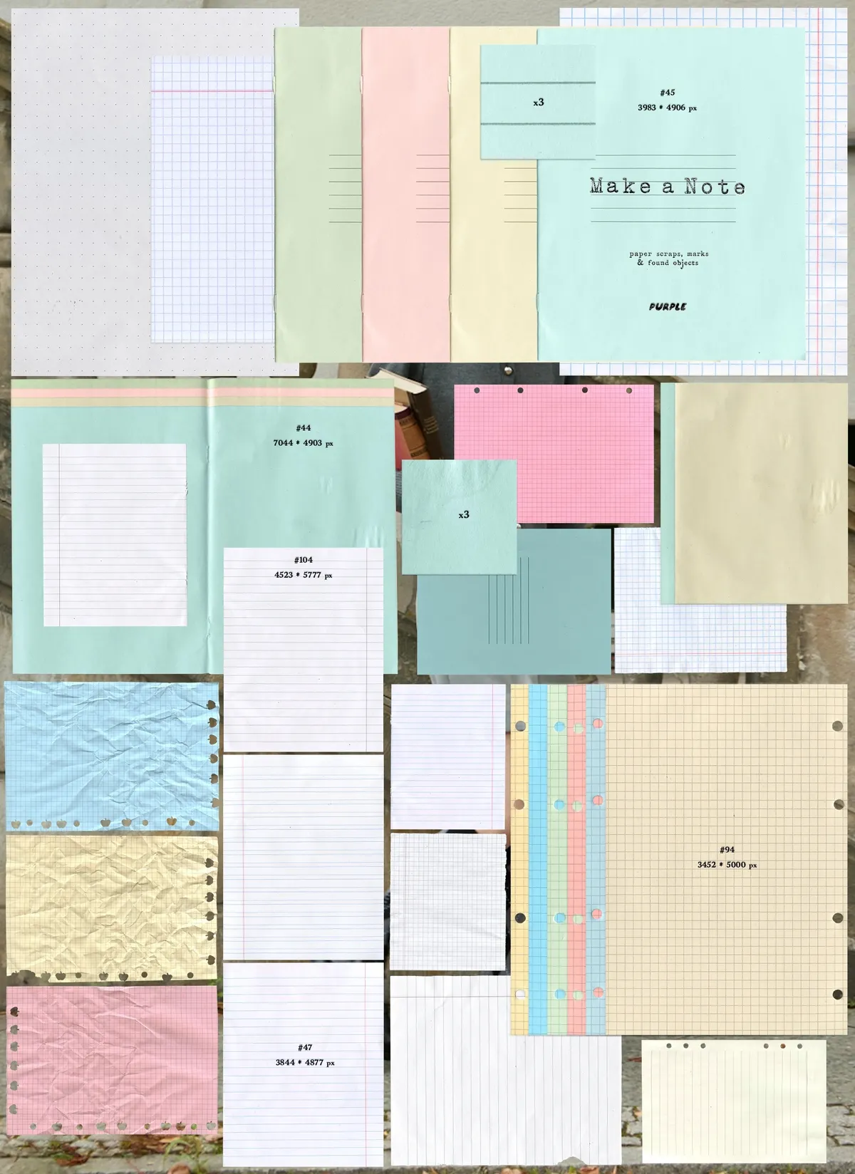 Make a Note Paper & Collage Elements