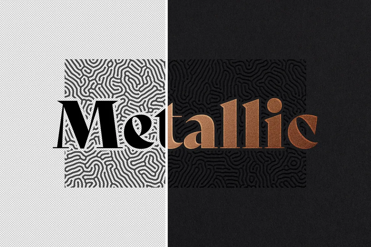 Metallic Foil Logo Mockup