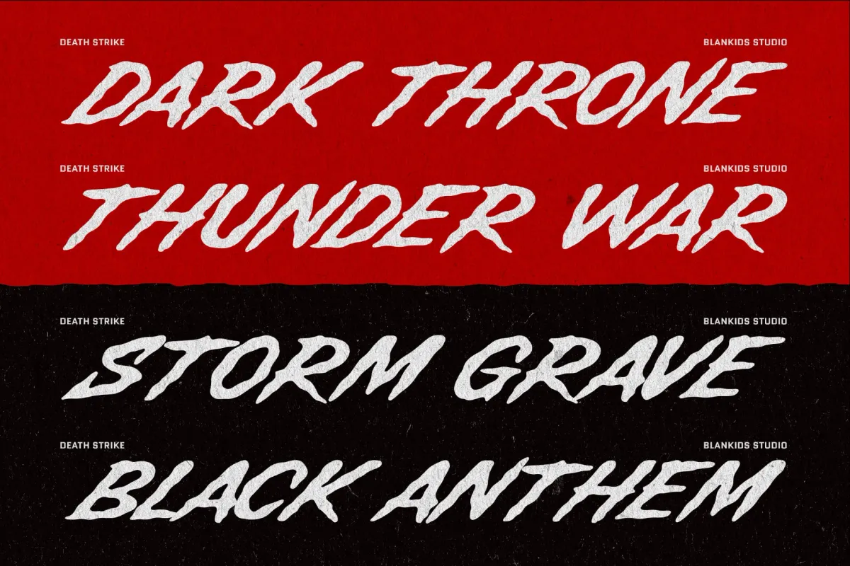 Death Strike – Aggressive Brush Display Font