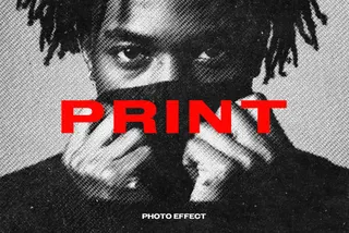Halftone Print Style Photo Effect