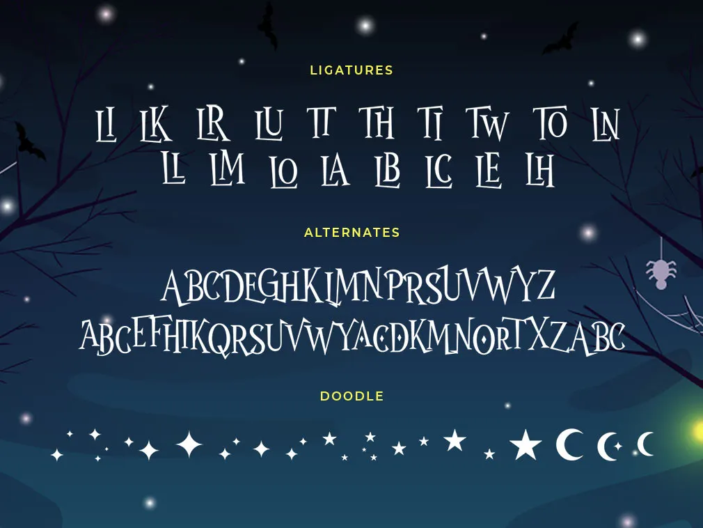 Wonder Night Display Font