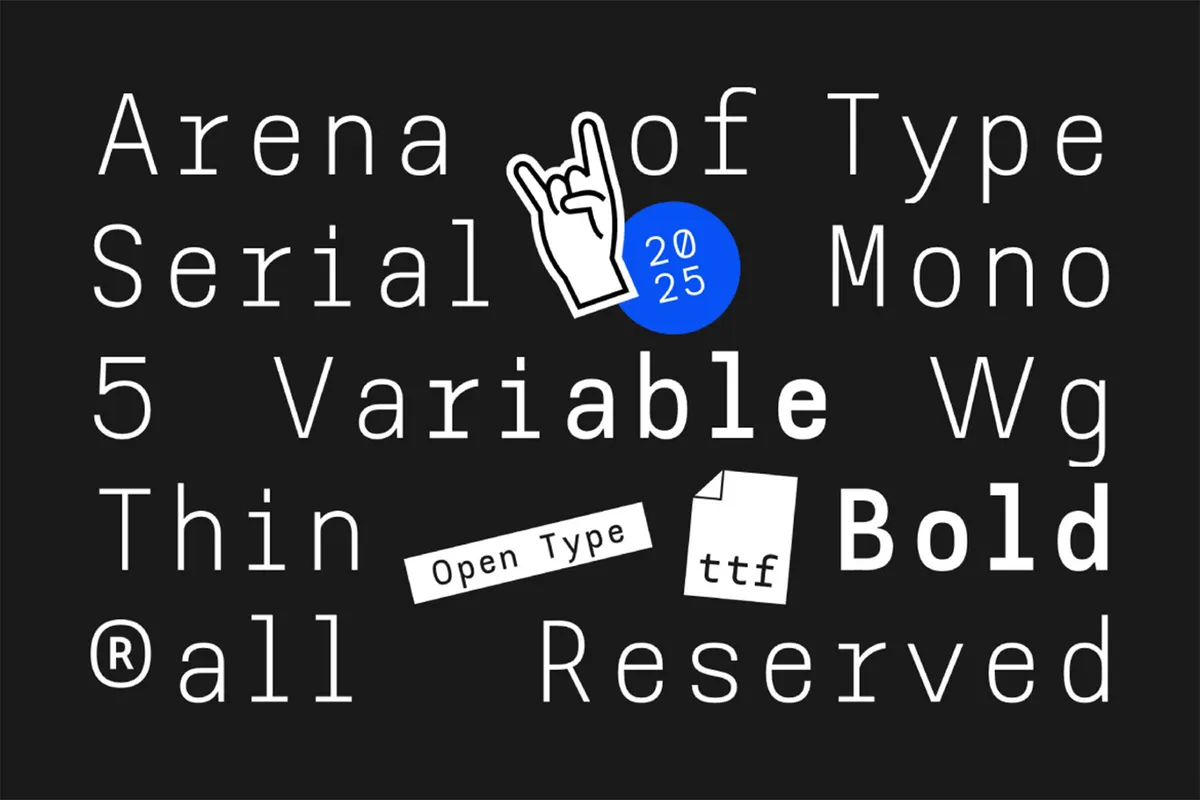 AOT Serial Mono - Modern Monospaced Font