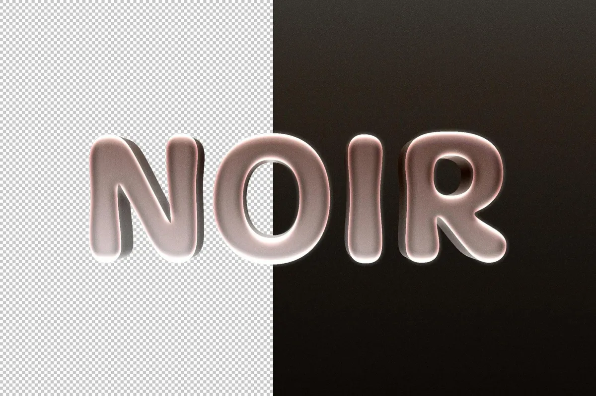 Noir Glass Text Effect