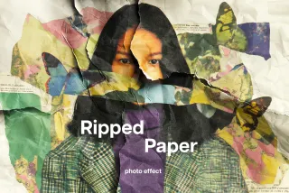 Ripped Paper Photo Effect