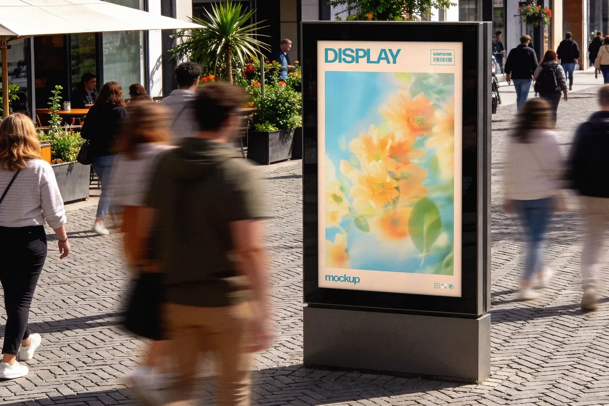 Outdoor Digital Kiosk Mockup