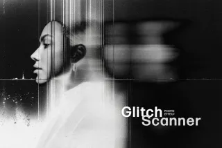 Glitch Scanner Photo Effect