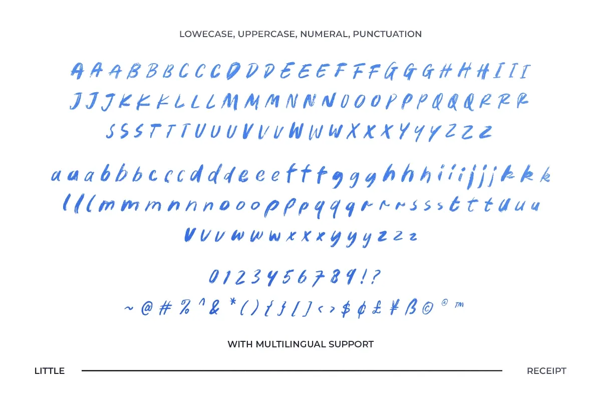 Little Receipt - Rough Brush Font