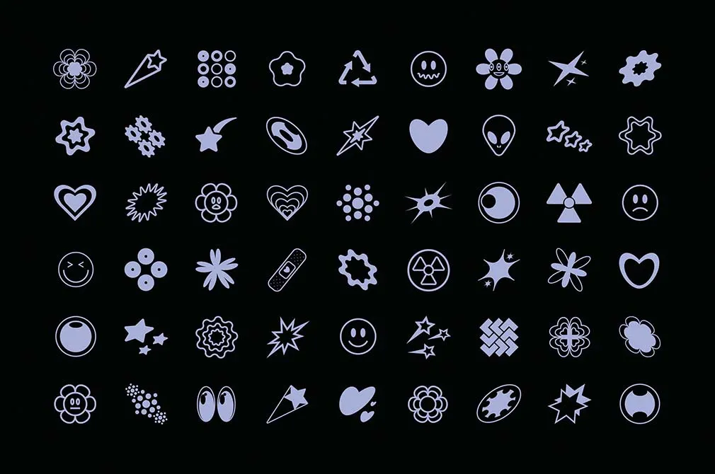 Y2K Metamodern Shapes Set