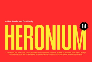 GC Heronium - Tall Condensed Sans Serif Family