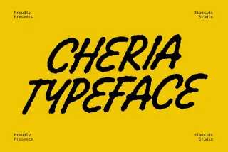 Cheria - Rough Handcrafted Brush Font