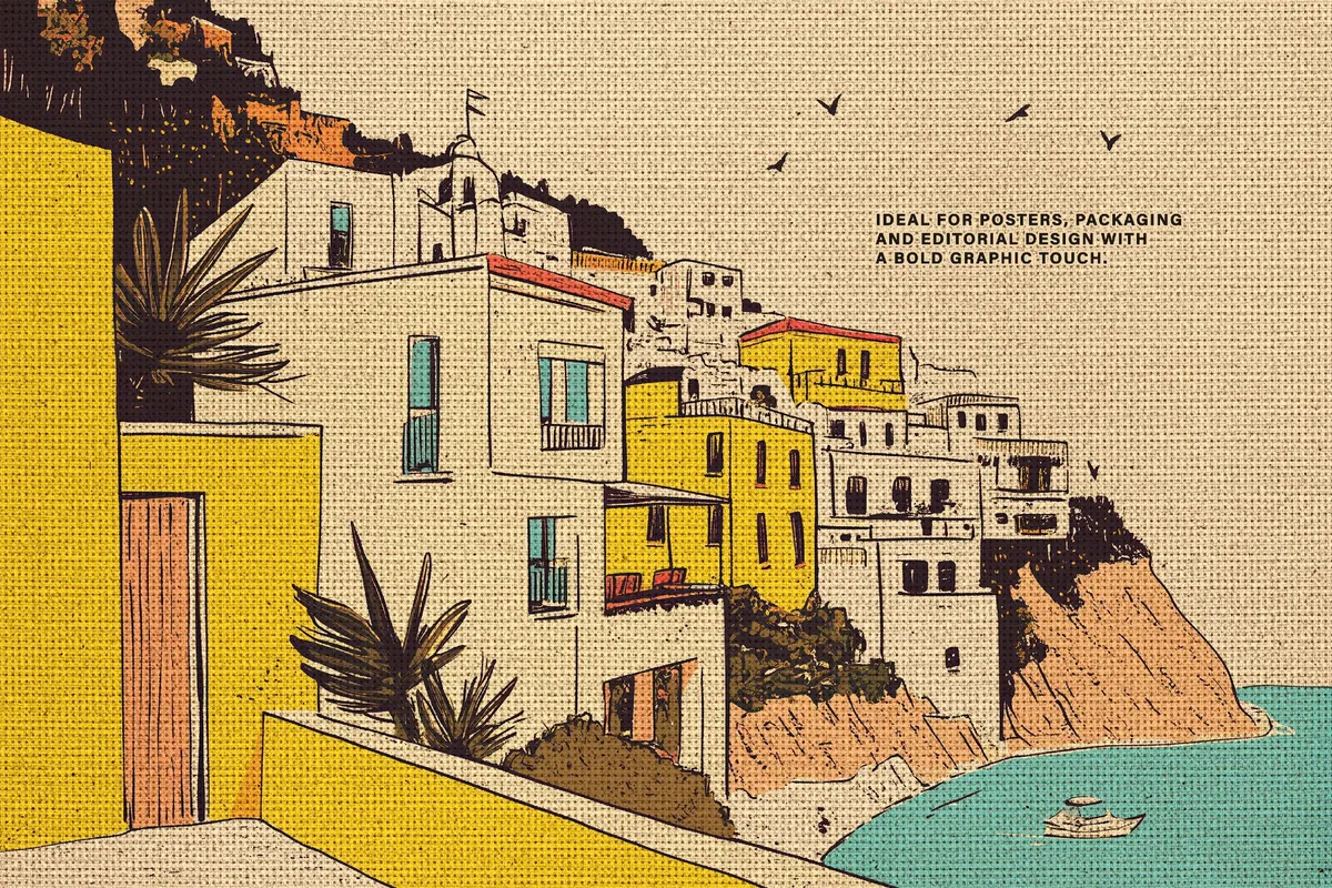Kraft Riso B&W Halftone Texture