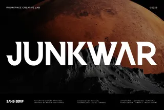 Junkwar - Futuristic Display Font
