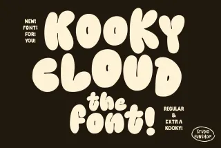 Kooky Cloud! Bold Bubble Font